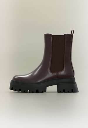 Bottines à plateau - bordeaux