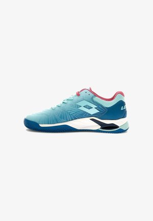 Lotto, MIRAGE 100 II CLY W - SANDPLATZCOURT TENNISSCHUH - Zapatillas de tenis para tierra batida - blue c blue c glamour pink