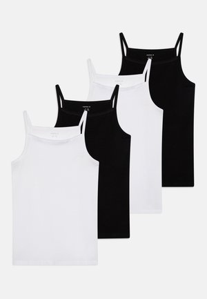 NKFSTRAP SOLID 4 PACK - Unterhemd/-shirt - black