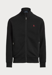 DOUBLE KNIT TRACK JACKET - Zip-up sweatshirt - black