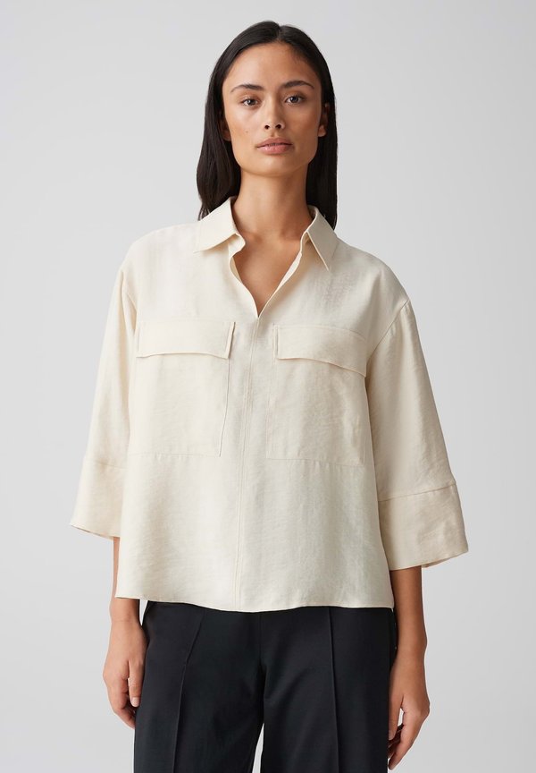 RELAXED FIT  3/4 SLEEVE -  POLO - Bluse - natural glaze