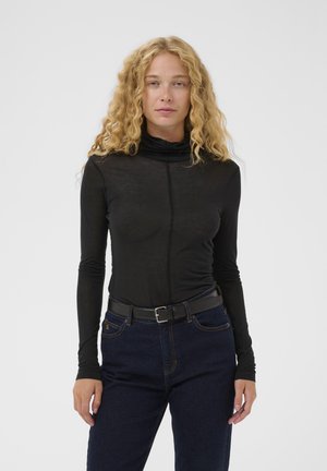 ROLLNECK - Pikkade varrukatega topp - black