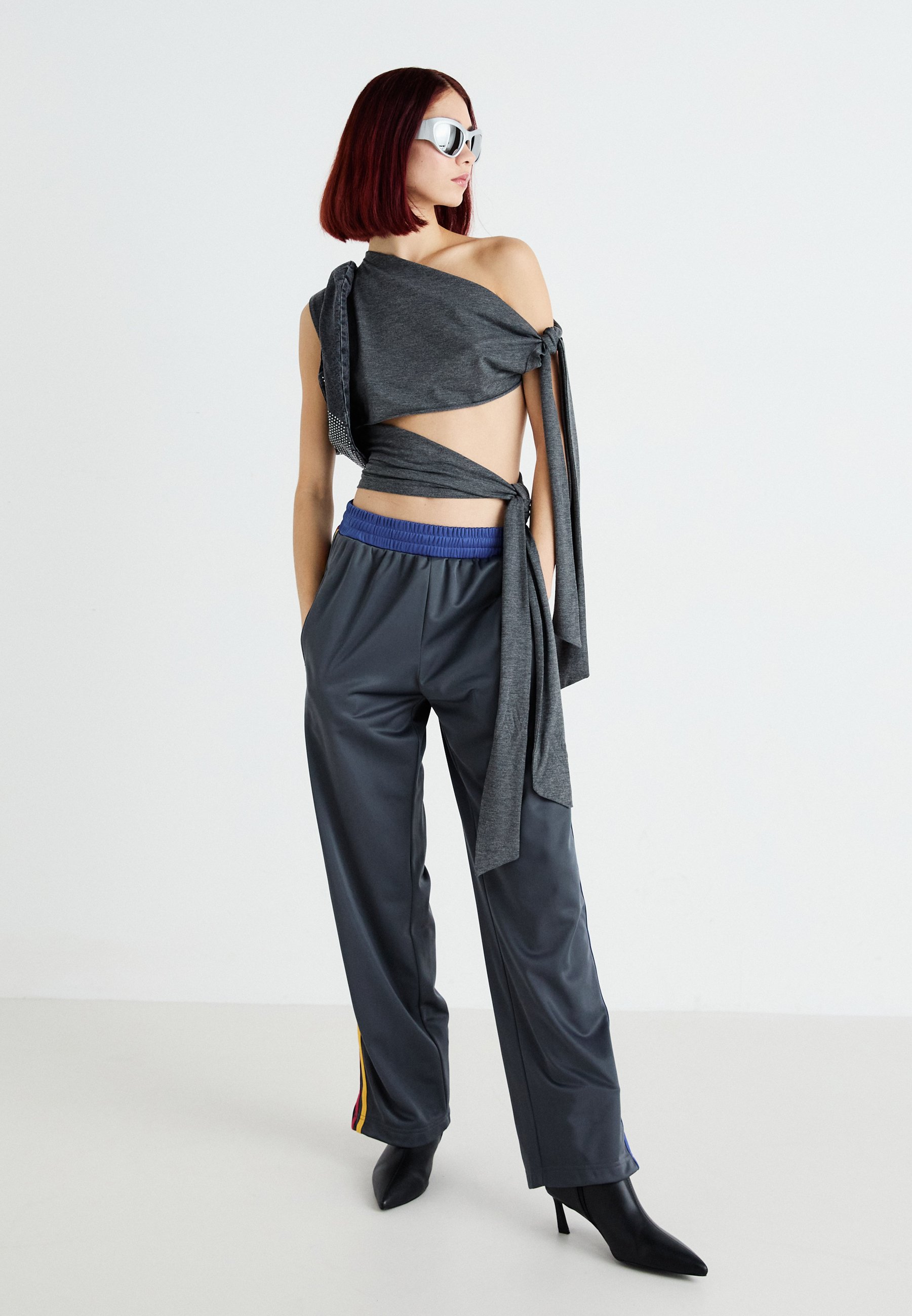 Jaded London DOUBLE KNOTTED - Print T-shirt - grey - Zalando