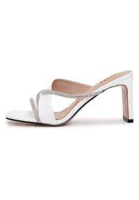 1659 - Cesare Gaspari High Heeled Sandals Leather High Heeled Sandals - Sandals - Cesare Gaspari - Pantolette hoch - white
