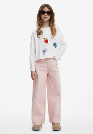 Desigual WITH APPLIQUE SHAPES - Langarmshirt - white