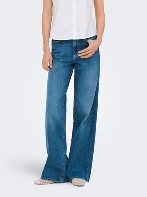 ONLY MIT MADISON HOHE TAILLE WIDE WEITER  - Široke kavbojke - light medium blue denim