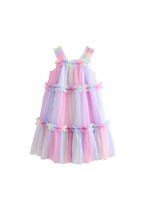 Next, REGULAR FIT - TIERED STRAPPY - Cocktailjurk - rainbow pink