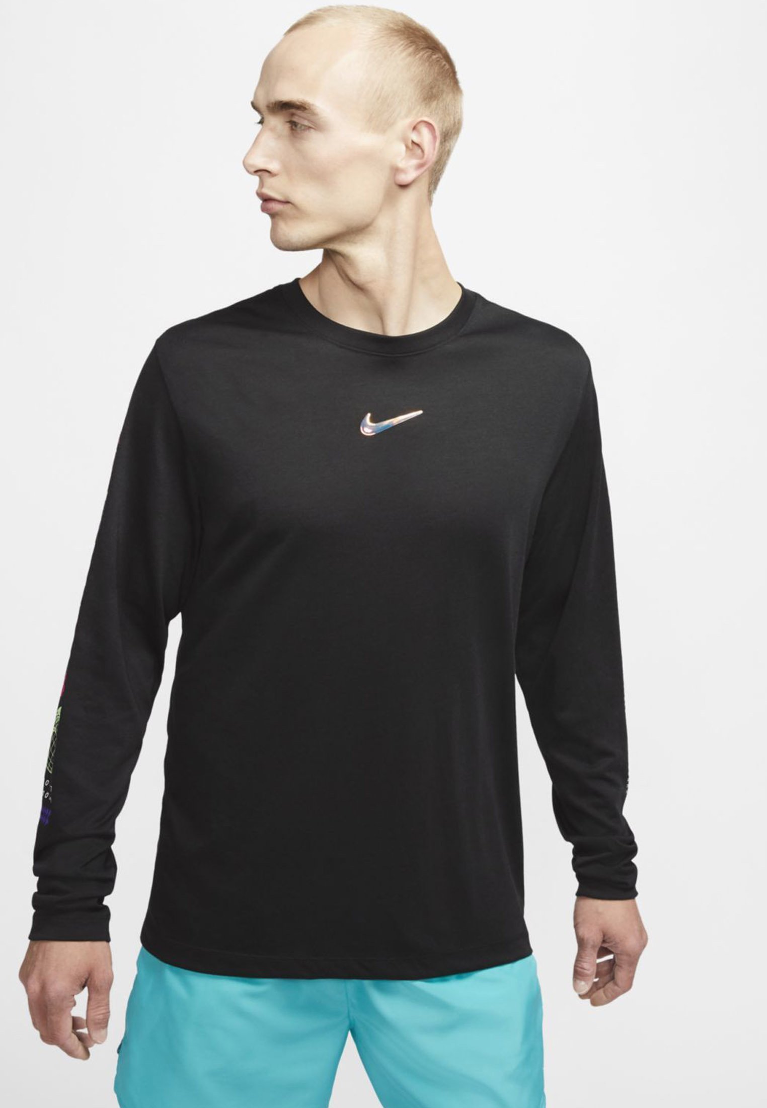 NIKE DRI FIT LONDON RUNNING T SHIRT Långärmad tröja black NIKE DRI FIT LONDON RUNNING T SHIRT Långärmad tröja black