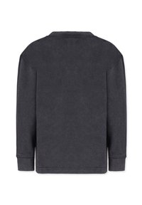 Tummanharmaa pitkähihainen paita, jossa on rento istuvuus. Valmistettu pehmeästä puuvillasekoitekankaasta. Ominaisuuksiin kuuluu yksinkertainen pyöreä kaula-aukko ja ommellut reunat.