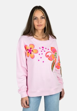 FLOWER PAILLETTEN - Sweatshirt - pale rose