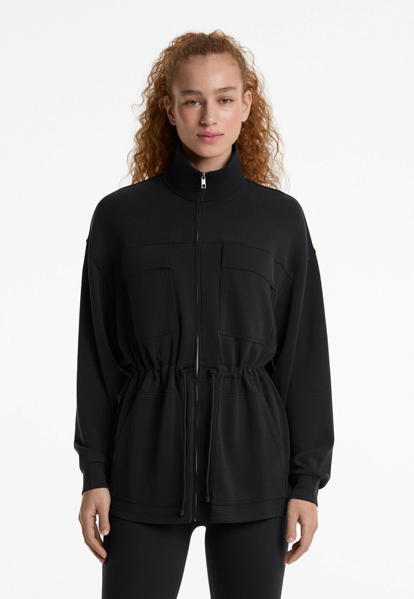 LONG SOFT TOUCH WITH POCKETS - Sweatjacke