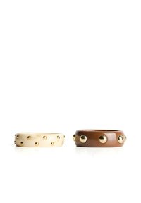 STUDDED- 2-PACK - Zapestnica - dark brown