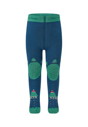 Sterntaler, KRABBELSTRUMPFHOSE TANNENBAUM MIT ABS-NOPPEN IM KNIEBREICH - Tights - blau