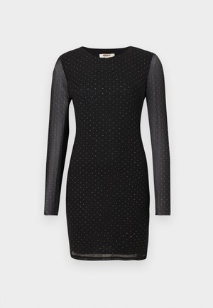 Musthave must dress must have and embellished with small silver studs, with long sheer sleeves.