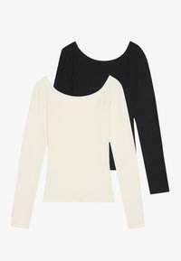 2 PACK - Top s dlouhým rukávem - black/egret