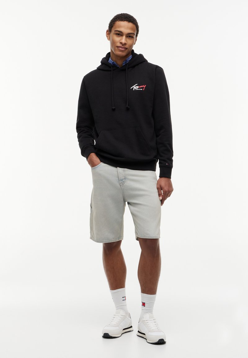 Tommy Jeans ENTRY SIGN HOODIE - Mikina s kapucí - black