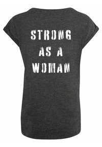 Merchcode WD - STRONG AS A EXTENDED SHOULDER - T-shirts print - charcoal