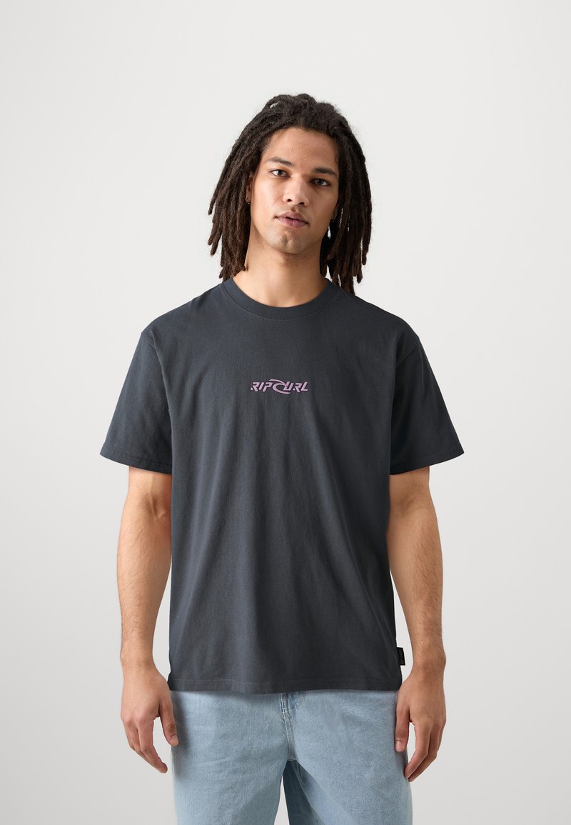 Designer Rip Rip Curl QUEST TEE UNISEX - T-Shirt print - washed black/schwarz ...