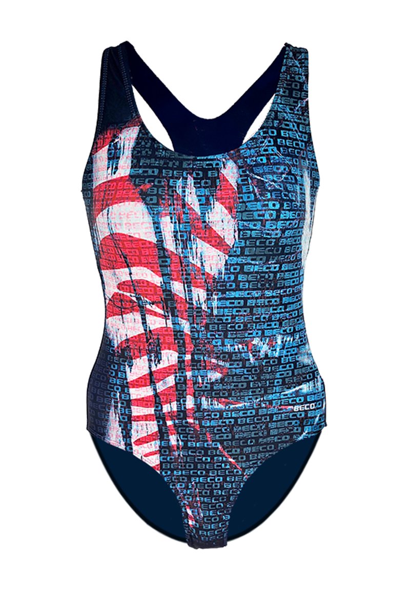 BECO the world of aquasports Swimsuit - blau bunt/blue - Zalando