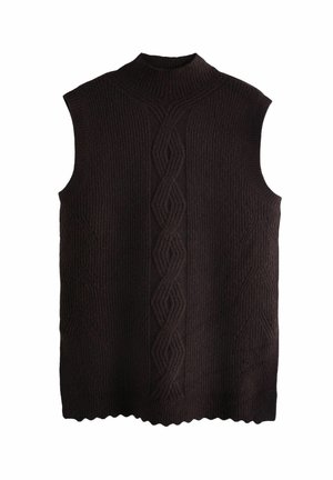 SCALLOP TANK  - Tops - chocolate brown