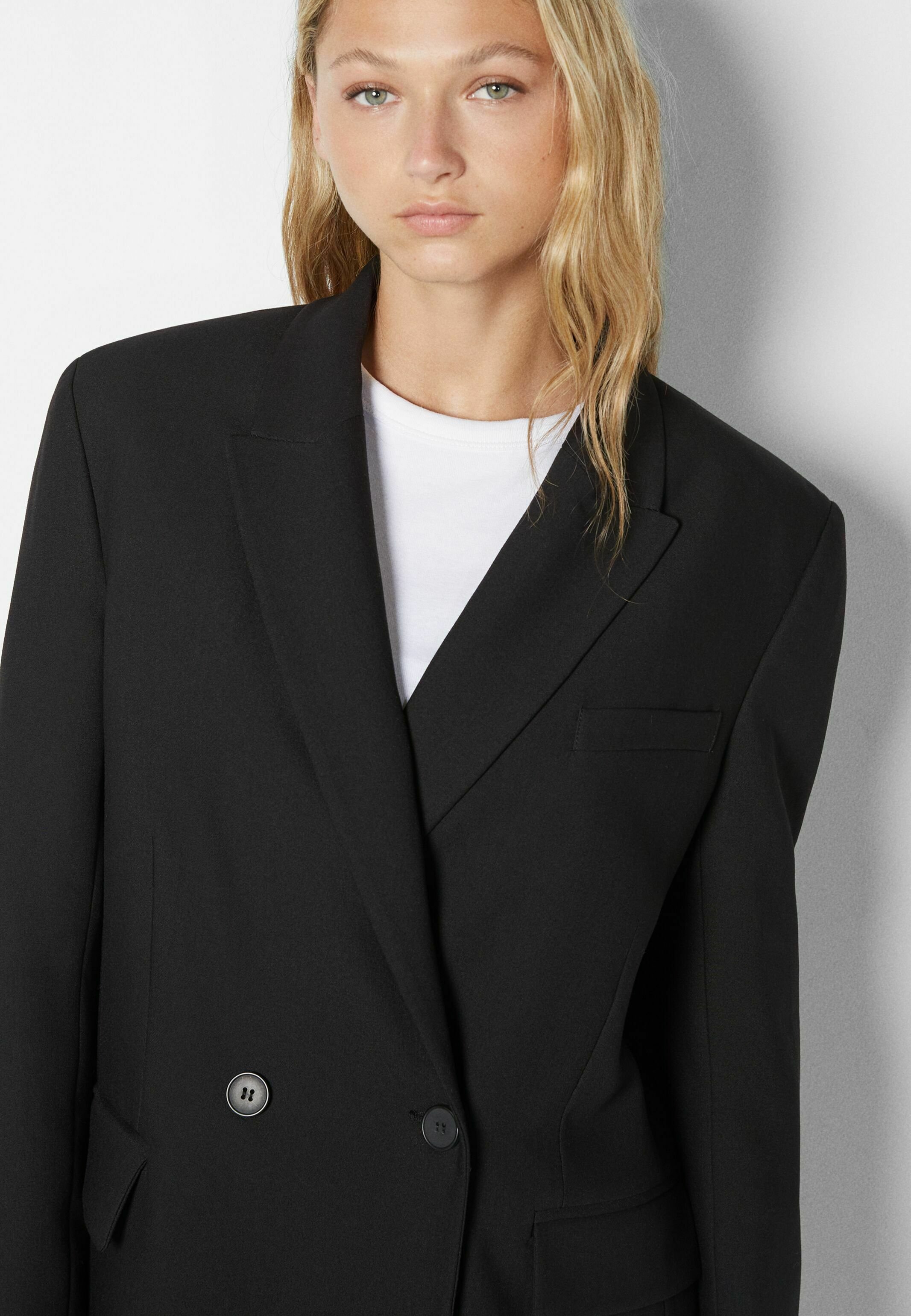 Bershka TAILORED WITH BUTTONS - Blazer - black/zwart - Zalando.nl