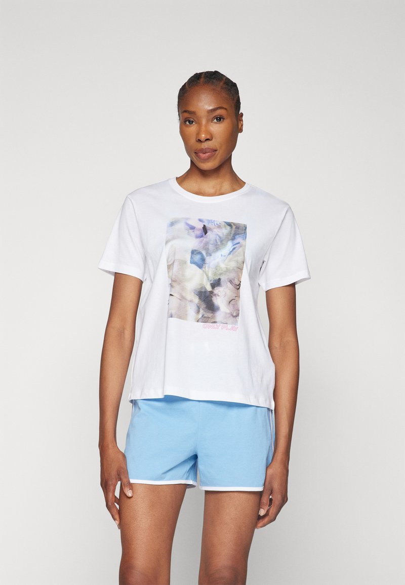 ONLY Play ONPMAL LIFE LOOSE TEE BOX - T-shirts med print - white