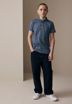 Next, REGULAR FIT - SHORT SLEEVE JERSEY POLO SHIRT  . - Poloshirts - navy white stripe