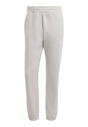 Lichtgrijze joggingbroek gemaakt van zachte stof, met een elastische tailleband en boorden, en een subtiele logo-detail aan de zijkant.