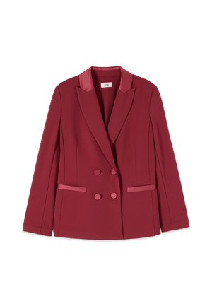 Oltre, BLAZER DOPPIOPETTO CON BOTTONI FODERATI - Blazer - bordeaux