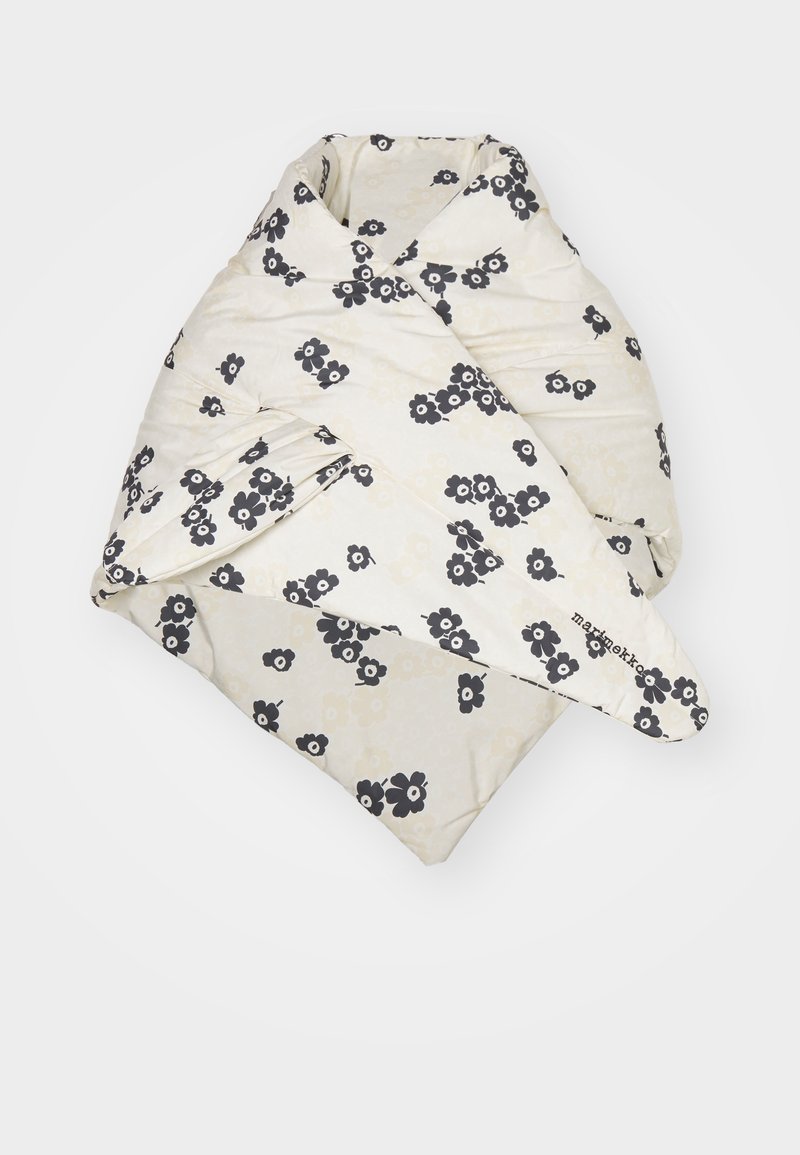 Marimekko - PILLOW TRIANGLE SCARF UNIKKO - Sall - light yellow/black/beige, Suurenda