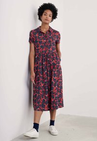 Seasalt Cornwall MAINLAND  - Jerseyklänning - orange floral cutout dark cinnamon