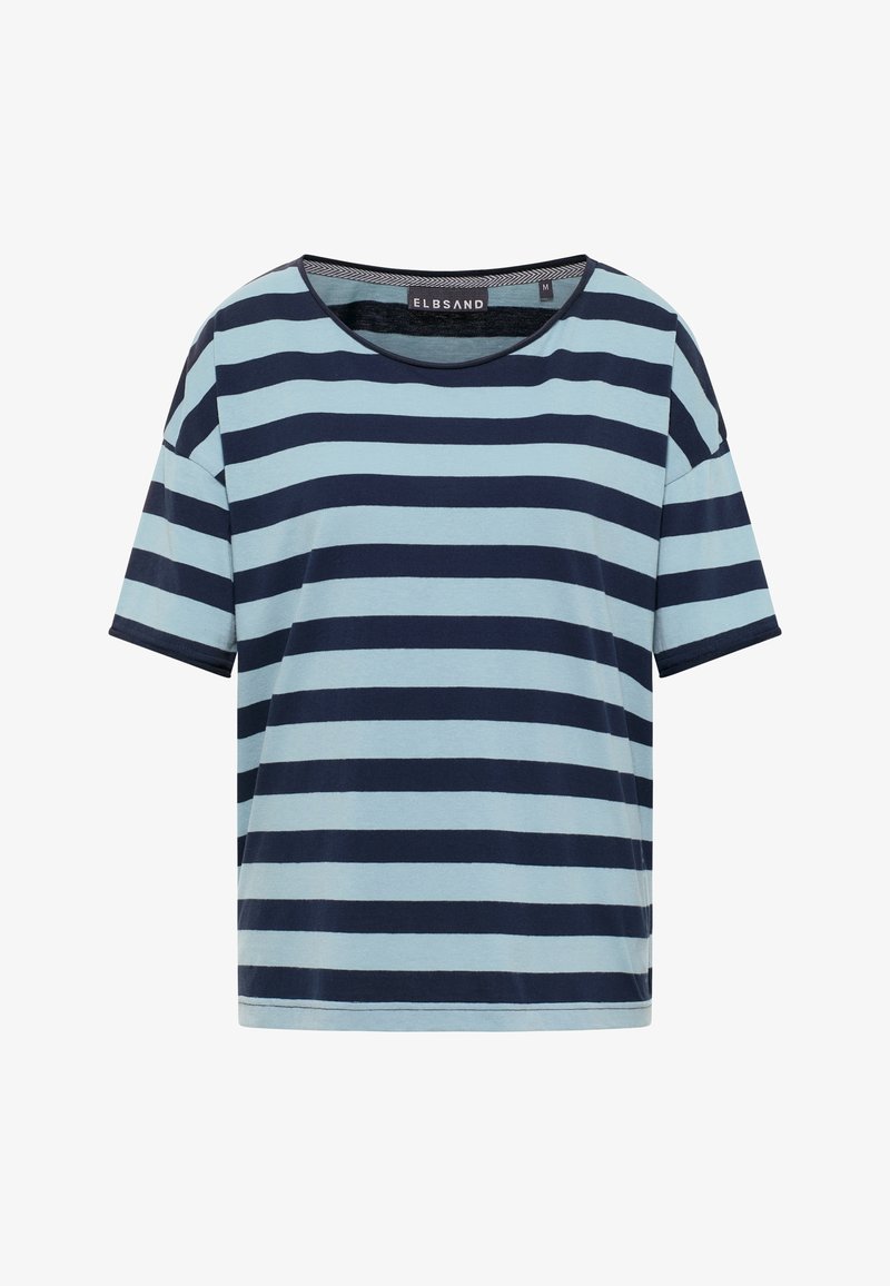 Elbsand LUANI KURZARM - Triko s potiskem - blau