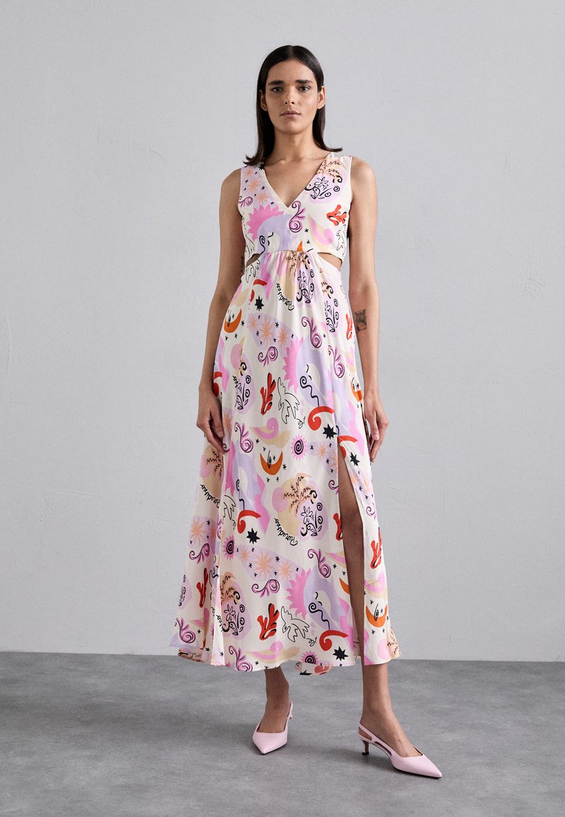 Maje Maxi jurk White light Pink wit Zalando nl maje-maxi-jurk-white-light-pink-wit-zalando-nl
