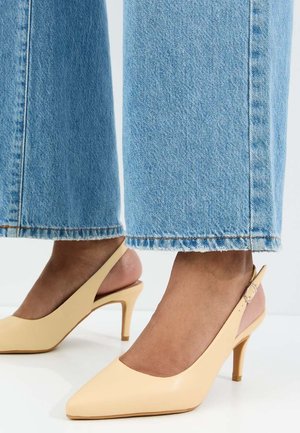 New Look, LIGHT YELLOW  SLINGBACK STILETTO COURT SHOES - Decolleté - pale yellow