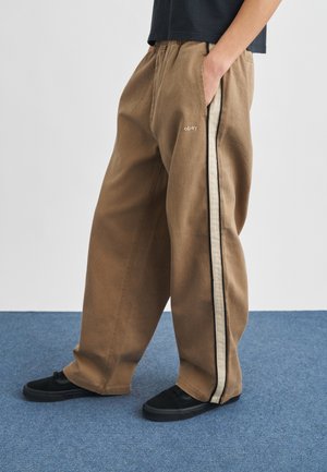 ASTRID SIDE STRIPE PANT - Τζιν χαλαρής εφαρμογής - tan faded wash