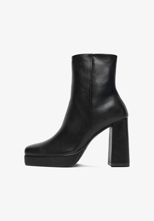 WITH A BLOCK - Kotníková obuv na vysokém podpatku - black