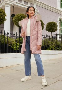 Lipsy SHOWER RESISTANT LONGLINE BELTED PADDED - REGULAR FIT - Téli kabát - pink