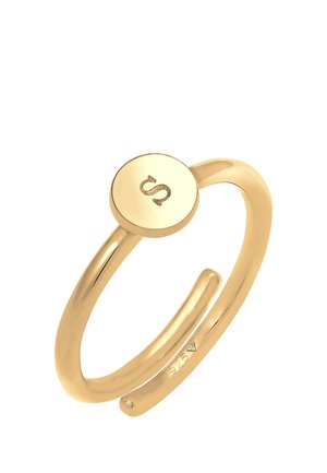 LETTER S - Prsteň - gold-coloured