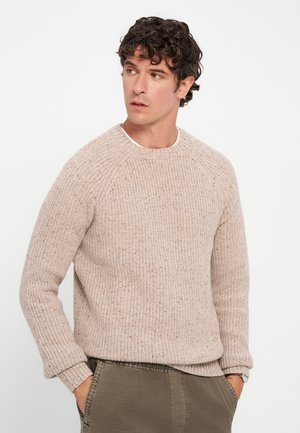 Pier One by Zalando, CREW NECK KNIT JUMPER - Pullover - beige