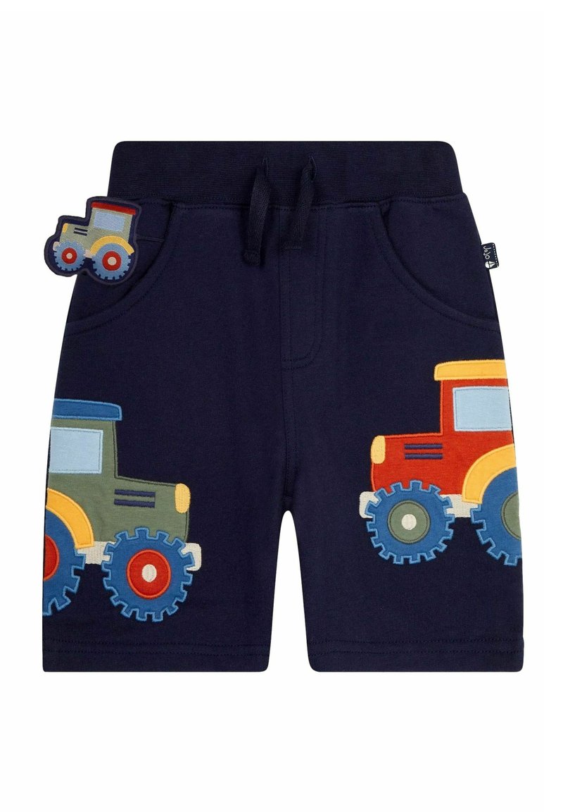JoJo Maman Bébé APPLIQUE IN POCKET - REGULAR FIT - Teplákové kalhoty - navy blue tractor