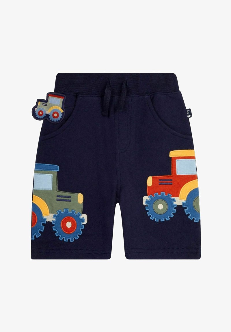 JoJo Maman Bébé APPLIQUE IN POCKET - REGULAR FIT - Teplákové kalhoty - navy blue tractor