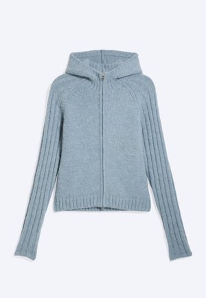 Weekday, ZIP HOODE - Kardigán - blue melange