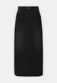 ONLAYOE BACK SLIT MIDI SKIRT  - Džinsa auduma svārki - washed black