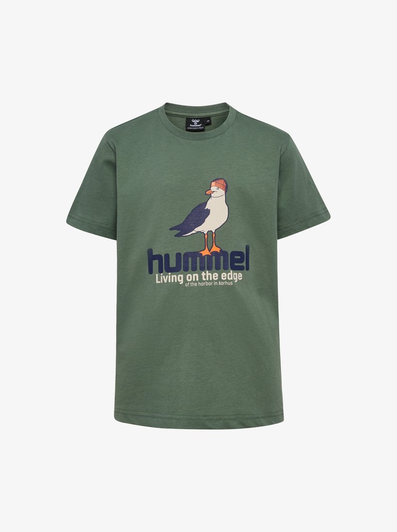 Hummel T-shirt print - laurel wreath black iris
