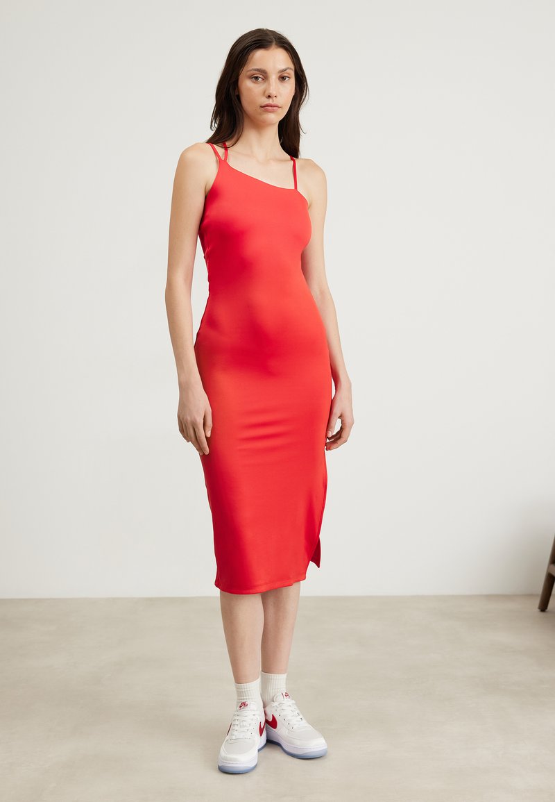 Tommy Jeans MULTI STRAP BODYCON MIDI - Cocktail dress / Party dress - deep  crimson/red