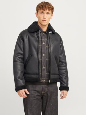 Jack & Jones JORCOLE AVIATOR JACKET - Kunstnahast jakk - black