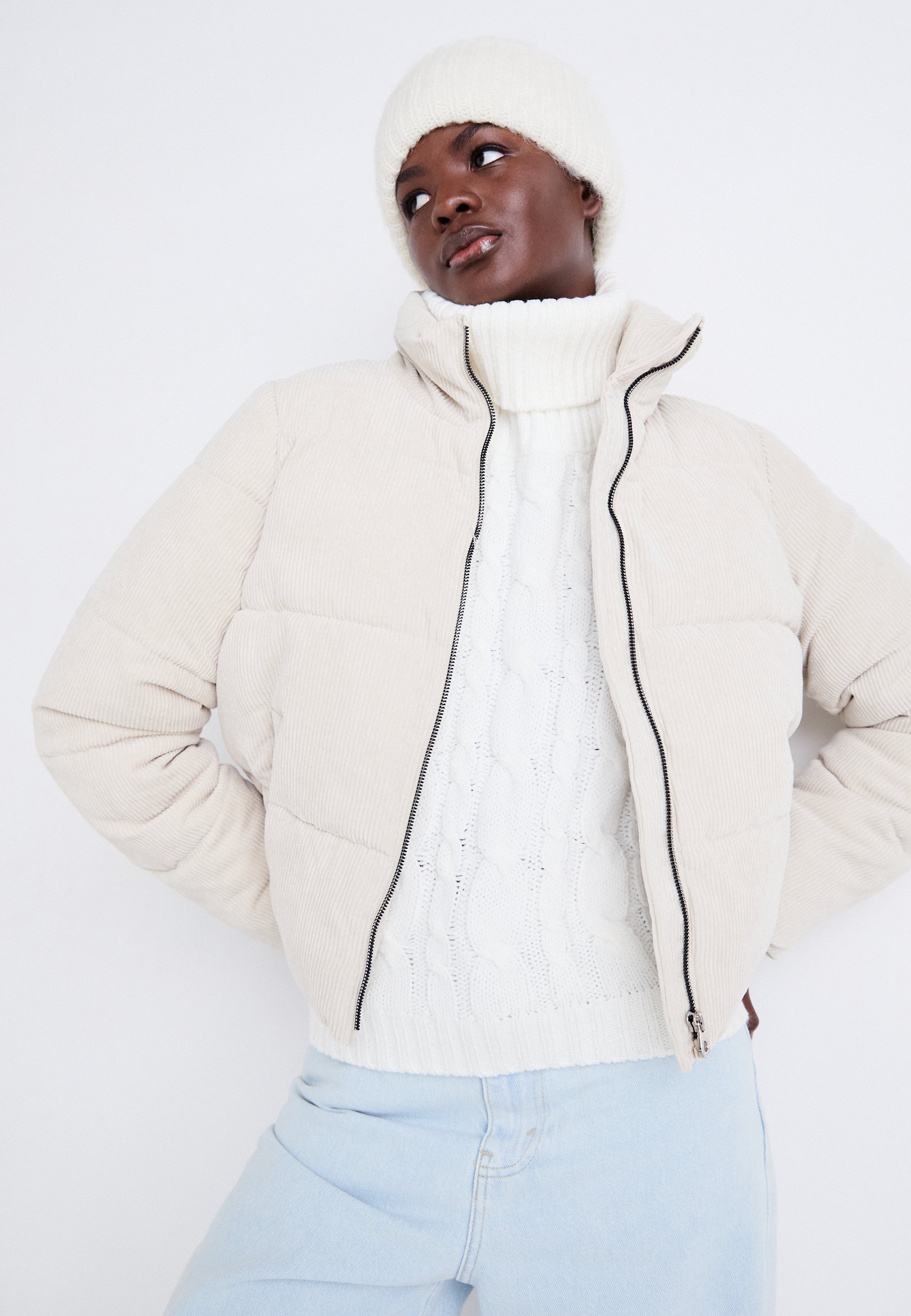 ONLY ONLNEWDOLLY PUFFER - Winter jacket - moonstruck/beige