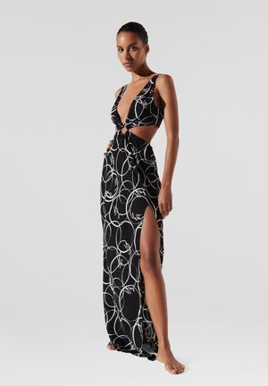 KARL LAGERFELD CIRCLE PRINT - Beach accessory - circle aop black white
