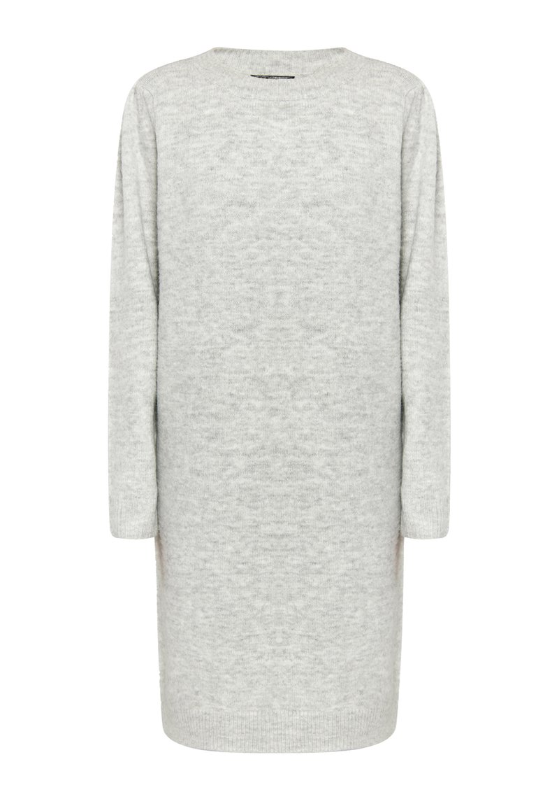 dreimaster Gebreide jurk lichtgrijs gemêleerd