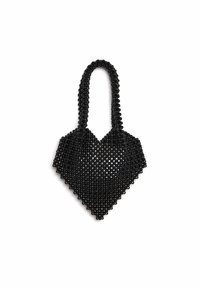 SHOWSTOPPER HEART BEAD BAG - Kézitáska - black